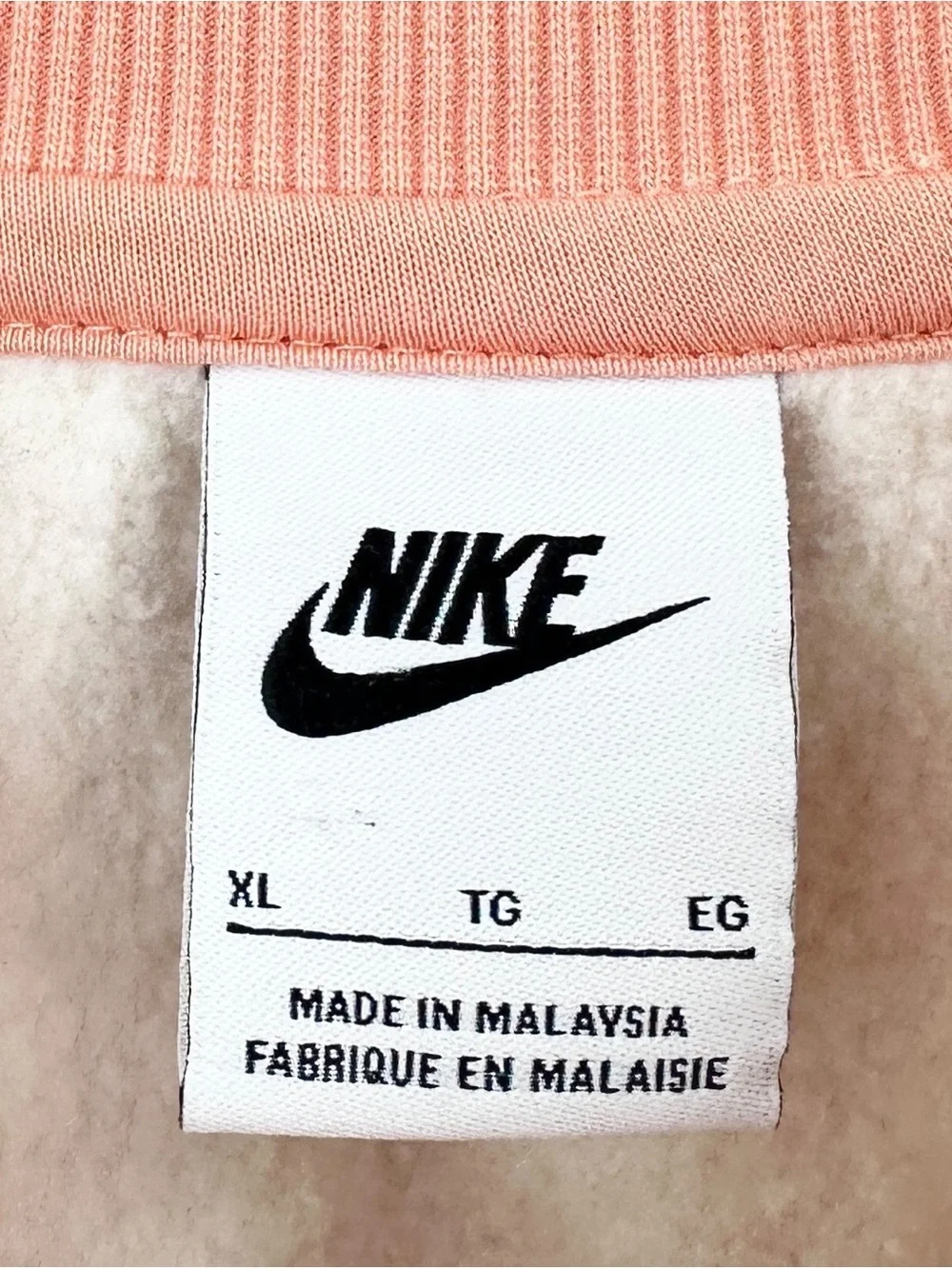 NIKE Sweatshirt Oversized Club Fleece Peach White